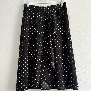 14th&Union Polka Dot Midi Skirt with Ruffle (size S)